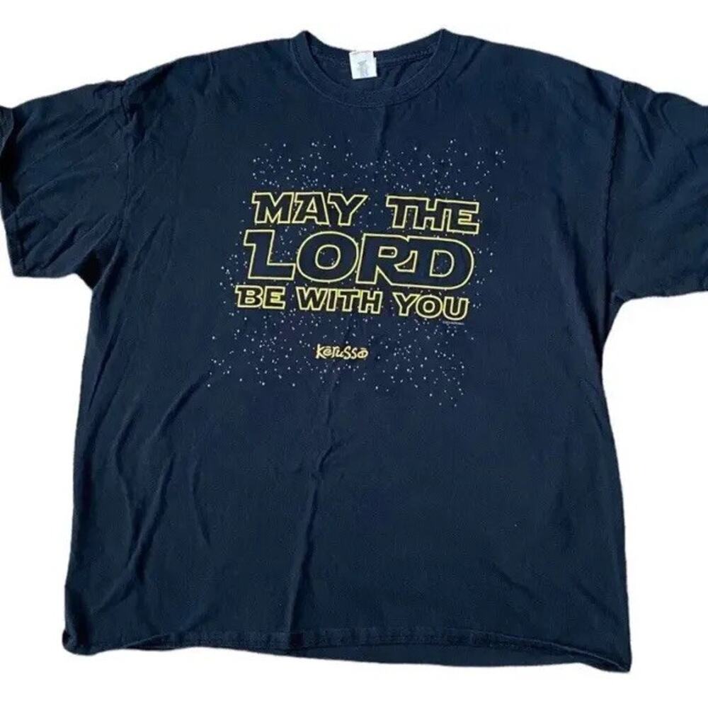 Kerusso Jesus Tee Shirt Men 2XL Star Wars Christian May The Lord Be With You